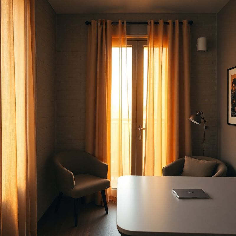 Cameră privată de consultanță cu decor în tonuri de piatră și mentă, lumină caldă de după-amiază